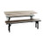 Maywood MP1296BENCH 96" W x 12" D x 18" H Stained Wood 5/8" Plywood Top Folding Bench