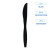 Essendant BWKKNIFEHWPPBLA 9.25" W Black Heavyweight Polypropylene Cutlery Knife - 1000 per Carton