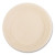 Essendant BWKPLATE9NPFA 9" Dia. Tan Molded Fiber PFAS-Free Dinnerware Plate Sugarcane - 500 per Carton