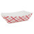 Essendant SCH0433 3 Lbs. Red and White Paper Food Baskets - 250 per Carton