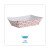 Essendant BWK30LAG200 2 Lbs. Red and White Paper Food Baskets - 1000 per Carton