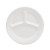 Essendant DCC9CPWCR 9" Dia. White 3-Compartment Concorde Foam Plate - 4 Packs of 125 Each