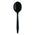 Essendant BWKSOUPBLHVY 7.48" W Black Heavyweight Polypropylene Cutlery Soup Spoon - 1000 per Carton