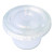 Essendant BWKPRTLID4 Clear Plastic Boardwalk Souffle and Portion Cup Lids fits 3.25 Oz. to 5.5 Oz. - 2500 per Carton