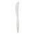 Essendant BWKKNIFEMWPPIW 8.27" W White Mediumweight Wrapped Polypropylene Cutlery Knife - 1000 per Carton