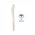 Essendant BWKKNIFEMWPPIW 8.27" W White Mediumweight Wrapped Polypropylene Cutlery Knife - 1000 per Carton