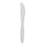 Essendant BWKKNIFEHWPPWH 9.25" W White Heavyweight Polypropylene Cutlery Knife - 1000 per Carton