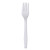 Essendant BWKFORKHWPPWIW 7.48" W White Heavyweight Wrapped Polypropylene Cutlery Fork - 1000 per Carton