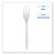 Essendant BWKFORKHWPPWIW 7.48" W White Heavyweight Wrapped Polypropylene Cutlery Fork - 1000 per Carton