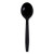 Essendant BWKSSHWPPBIW 9.45" W Black Heavyweight Wrapped Polypropylene Cutlery Soup Spoon - 1000 per Carton