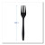 Essendant BWKFORKHWPPBIW 7.48" W Black Heavyweight Wrapped Polypropylene Cutlery Fork - 1000 per Carton