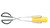 Vollrath 47325 15" Chrome Plated Wire Black Insulated Coating Imported Kool-Touch Scissor Tongs