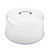 TableCraft Products 422A 12" W x 7 1/2" H Clear Cake Cover With Chrome Plate Handle