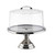 TableCraft Products 422A 12" W x 7 1/2" H Clear Cake Cover With Chrome Plate Handle