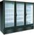 MVP Group KGF-78DV 81" W Black Exterior Three-Section Kool-It Freezer Merchandiser - 115 Volts