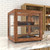 Koolmore KM-BDW-15D 1 Cu. Ft. Dark Wood Finish 2 Tempered Glass Shelves Full Service Bakery Display Case