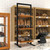 Koolmore KM-SDW-3SOP 12" W Ash-Wood Frame with 3-Tier Eucalyptus Shelves Wooden Vertical Display Case