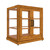 Koolmore KM-BDW-4CUL 25" W Light-Wood Finish with 3-Tier Tempered-Glass Shelves Upright Bakery Display Case