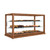 Koolmore KM-BDW-44D 44" W Dark-Wood Finish with 3-Tier Tempered-Glass Shelves Bakery Display Case