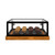 Koolmore KM-BDW-20MUF 20" W Black Squared Glass Full Service Muffin and Cake Display Case