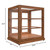Koolmore KM-BDW-4CUD 25" W Dark-Wood Finish with 3-Tier Tempered-Glass Shelves Upright Bakery Display Case