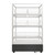 Koolmore KM-FDC-B6 59.5" L Clear Tempered Glass 3-Tier with 6 Baskets Floor Standing Bagel Bakery Display Case - 110 Volts