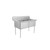 Atosa SS1818D21N 41" W 18 Ga 304 Stainless Steel Two Compartment Sink without Drainboards