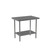 Atosa ST3672EC Mixrite 72" W x 36" D Stainless Steel 18 Gauge Adjustable Undershelf and Legs Work Table
