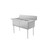 Atosa SS2424F21N 53" W 18 Ga 304 Stainless Steel Two Compartment Sink without Drainboards