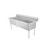 Atosa SS2424F31N 77" W 18 Ga 304 Stainless Steel with Left and Right Drainboards 3-Compartment Sink