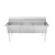 Atosa SS2424F31N 77" W 18 Ga 304 Stainless Steel with Left and Right Drainboards 3-Compartment Sink