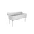 Atosa SS2424F31N 77" W 18 Ga 304 Stainless Steel with Left and Right Drainboards 3-Compartment Sink