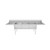 Atosa SS1824F31D18 Mixrite 90" W 18 Ga 304 Stainless Steel with Left and Right Drainboards 3-Compartment Sink