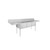 Atosa SS1824F31D18 Mixrite 90" W 18 Ga 304 Stainless Steel with Left and Right Drainboards 3-Compartment Sink