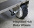 Lakeside 173670 40.75" W Stainless Steel 3 Shelves Utility Cart with Push Handles