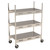 Lakeside 172619 42.5" W Stainless Steel Customizable Graphics and Adjustable 3 Shelves Modular Breakfast Cart