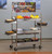 Lakeside 172619 42.5" W Stainless Steel Customizable Graphics and Adjustable 3 Shelves Modular Breakfast Cart