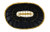 Omcan USA 47194 9″ D x 6.25″ W x 2.25" H Black Golden Trim Long Oval Woven Basket