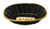 Omcan USA 47194 9″ D x 6.25″ W x 2.25" H Black Golden Trim Long Oval Woven Basket