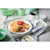TableCraft Products 80012 16" x 11 1/2" x 1 1/2" Rectangular Vitreous Porcelain Enamel Coated Steel Creamy White With Black Enamelware Collection Serving Tray