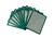 Omcan USA 39795 9.25"W x 11.75"H Green Plastic Double Fold Menu Holder