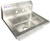 Omcan USA 46582 10" x 14" x 5" bowl Stainless Steel Hand Sink with Wall Mounted Clip and 2 Faucet Hole