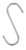 Omcan USA 10508 60 mm x 3 mm Stainless Steel S Hook