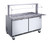 Omcan USA 50089 16.6 Cu. Ft. Stainless Steel 2-Section Aurora Refrigerated Prep Table - 110 Volts
