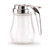 Vollrath 1206 7 Oz. Clear Polycarbonate Jar With Chrome Plated Top Dripcut Syrup Server