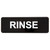 Vollrath 4522 3"H x 9"W Black Rinse Sign