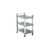 Vollrath 97102 30 1/2" W x 18 1/2" D x 36" H 200 Lb. 3 Shelves Plastic Gray Utility Cart