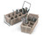 Vollrath 1371 16.88" W x 8.13" D x 5.88" H Beige Plastic (8) Compartments Half Size Traex Flatware Basket