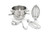 Vollrath 40781 30 Quart Stainless Steel Bowl Whisk Dough Hook & Beater Reducer Kit for 60 Quart Mixer