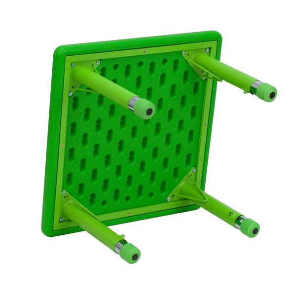 Flash Furniture YU-YCX-002-2-SQR-TBL-GREEN-GG Green Square Plastic
